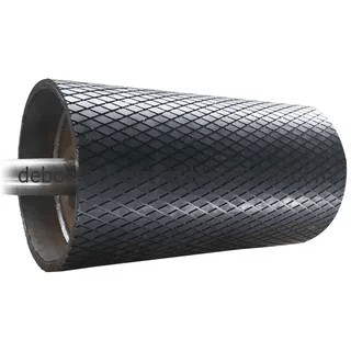 Diamond groove rubber rollers