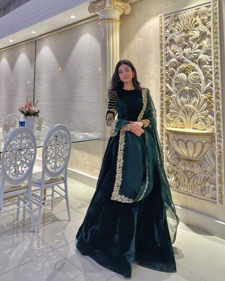 Green Velvet Dress