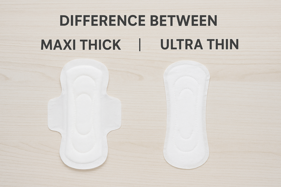 Difference Between Maxi Thick and Ultra Thin Difference Between Maxi Thick and Ultra Thin