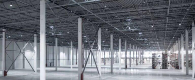 Floor markings in warehouse